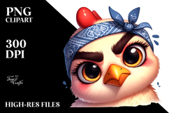 Bandana Chicken Human-Like PNG Product Image 2