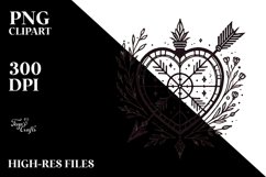 Vintage Pencil Heart with Stained Arrow Product Image 2