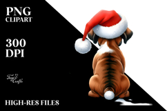 Boxer with Christmas Decorations, PNG Product Image 2