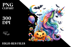 Vibrant Unicorn Halloween Scenery in Style Product Image 2