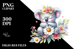 Adorned Baby Koala Sleeping PNG Product Image 2