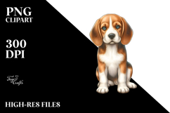 Beagle on Sand with Surf and Shell Product Image 2