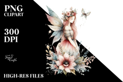 Washed Watercolor Boho Fairy, Transparent PNG Product Image 2