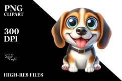 Crazy Looking Beagle Sitting Clipart Product Image 3