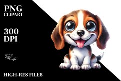 Crazy Looking Beagle Sitting Clipart Product Image 3