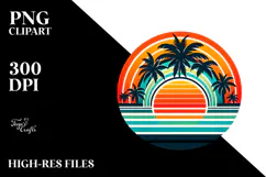 Retro Tropical Rainbow Sunset, 20 oz Tumbler Product Image 2
