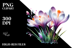 -like Crocus Watercolor Splash PNG Product Image 2