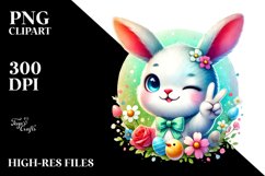 Winking Easter Bunny PNG Product Image 2