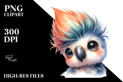 Energetic Parrot with Cool Haircut, PNG Product Image 2