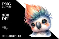 Energetic Parrot with Cool Haircut, PNG Product Image 2