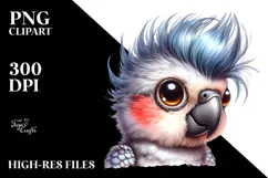 Energetic Parrot with Cool Haircut, PNG Product Image 2