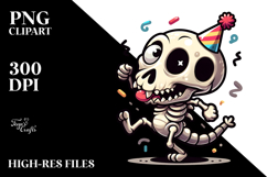 Silly Animal Skull with Party Hat, PNG Product Image 2