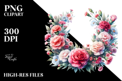 Vibrant Floral Frame with Carnation | Sublimation Clipart Product Image 2