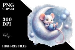 Cute Baby Mouse Playing Pastel | Sublimation Clipart Product Image 2