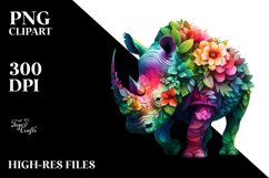 Vibrant 3D Rhino PNG Product Image 3