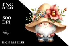 Cute Floral GNOME with Snapdragon PNG Product Image 2