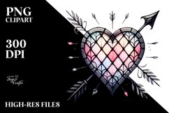Simple Stained Heart PNG Product Image 2