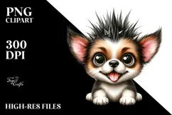 Adorable Puppy with Punk Look, PNG Product Image 2