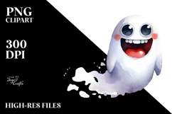 Whimsical Ghost Digital Art PNG Product Image 2