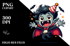 Excited Vampire with Birthday Hat Product Image 2