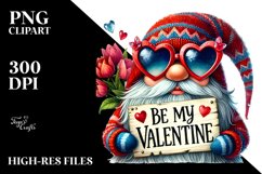 Colorful Valentines Gnome PNG Product Image 2