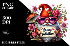 Valentines Gnome with Sunglasses PNG Product Image 2