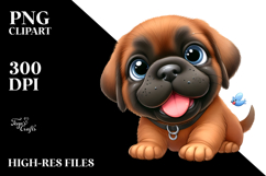 Happy Baby Mastiff, PNG Product Image 2