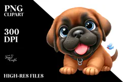 Happy Baby Mastiff, PNG Product Image 2