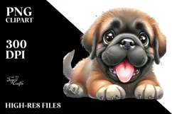 Happy Baby Mastiff, PNG Product Image 2