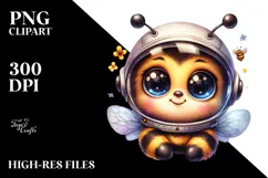 Energetic Bee with Singer Look, High-Res PNG Product Image 2