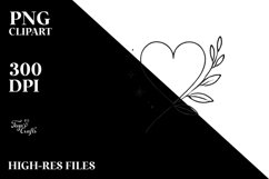 Simple Lineart Heart PNG Product Image 2