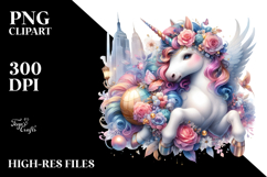 Colorful Baby Unicorn at Harlem Ballroom, PNG Product Image 2
