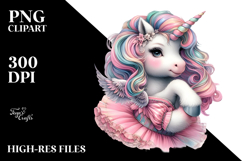 Colorful Baby Unicorn in Harlem Ballroom, PNG Product Image 2