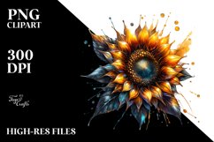 Sunflower Watercolor Splash Product Image 1