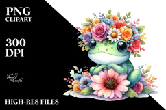 Vibrant Frog with Flower Crown Product Image 2