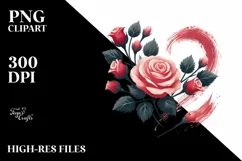Simple Paint Brush Style Heart PNG Product Image 2