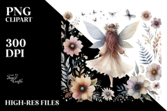 Washed Watercolor Boho Fairy, Transparent PNG Product Image 2