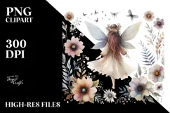 Washed Watercolor Boho Fairy, Transparent PNG Product Image 2
