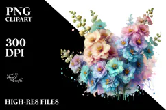 Vibrant Delphinium with Transparent PNG Product Image 2
