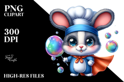 colorful Baby Rabbit in Superhero Cape PNG Product Image 2