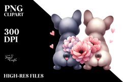 French Bulldog Heart View from Behind PNG Product Image 2