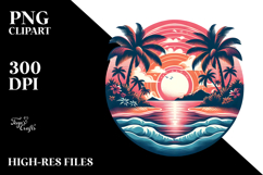 Tropical Island Sunset, 20 oz Tumbler PNG Product Image 2