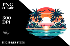 Tropical Island Sunset, 20 oz Tumbler PNG Product Image 2