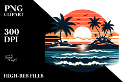 Tropical Island Sunset, 20 oz Tumbler PNG Product Image 2