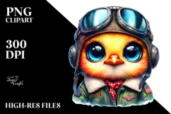 Cute Baby Chicken with Blanket PNG Product Image 2
