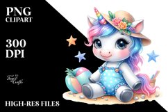 Cute Baby Unicorn Beachwear | Sublimation | Clipart Product Image 3