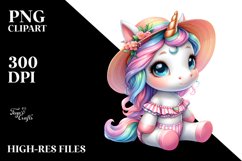 Cute Baby Unicorn Beachwear | Sublimation | Clipart Product Image 3