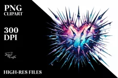 Heart with Spikes, Transparent PNG Product Image 2