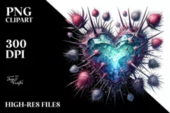 Heart with Spikes, Transparent PNG Product Image 2