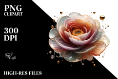 Glossy Ranunculus in Material, PNG Product Image 2